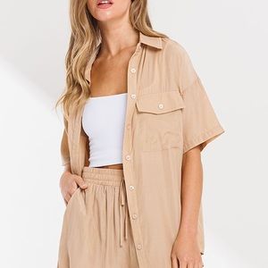 BUTTON UP SHIRT AND SHORT SET